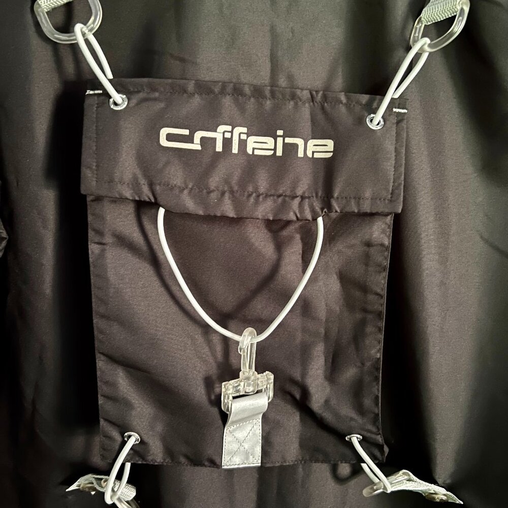 RARE CAFFEINE Y2K Retro Hip-Hop Streetwear / Mens Tech Shirt SZ Large - NEW!